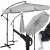Springos 300 cm-es dönthető kerti napernyő, szürke, kurblival