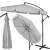 Springos 300 cm suncobran s kliznim mehanizmom, siva boja, više pogleda