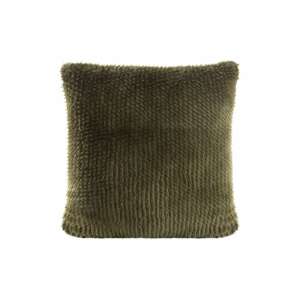 Olívazöld szőrmehatású párnahuzat, 45x45 cm - Fox
