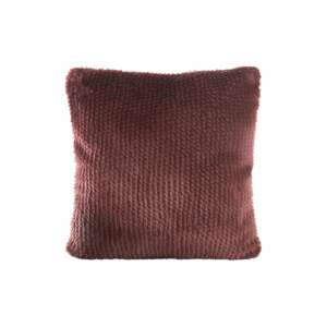 Burgundi vörös szőrmehatású párnahuzat, 45x45 cm - Fox