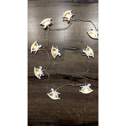 EMOS karácsonyi fényfüzér fa paripa mintával, meleg fehér LED, 10 lámpa, 1,35 méter hosszú