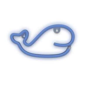 Blue whale neon light, decorative LED light for home decor, wall decor, kids room, bedroom, living room, nursery, perfect for parties and events - Decorative Lamp