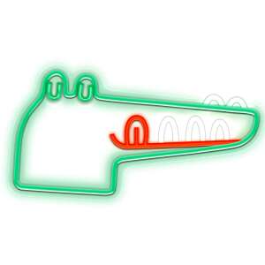 Jurassic Krokodil LED Neon Lámpa - Gyerekszoba Dekoráció