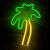 Neon led dekorációs lámpa pálmafa zöld narancs 95172737