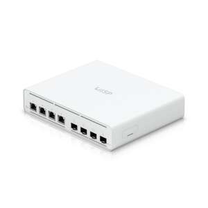 Ubiquiti UISP Switch Plus, 8-portowy Gigabitowy przełącznik PoE, porty 10G SFP+, biały - Przełącznik