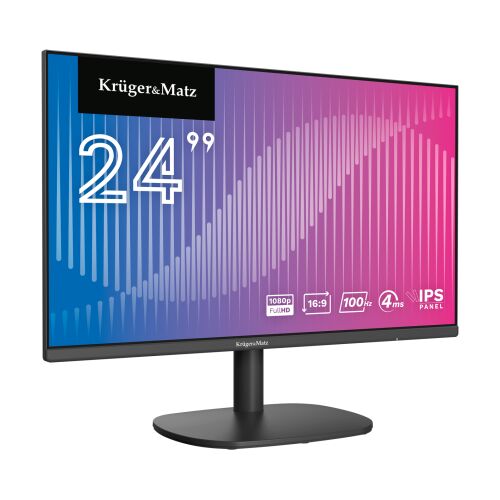 Krüger&Matz KM0198-M24 24 hüvelykes Full HD monitor ferde nézet