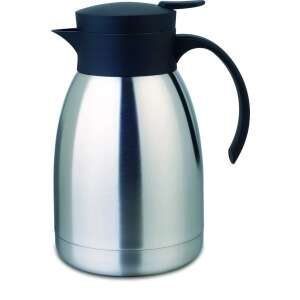 Asi Collection 1,5L Edelstahl-Thermokanne mit schwarzem Deckel und Griff - Thermoskannen und Getränkehalter