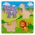 Smily Play Zoo Szafari 5 darabos Fa Puzzle Tábla Elefánttal és Oroszlánnal