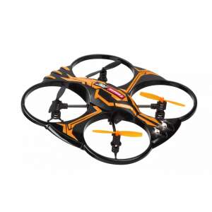 Carrera RC Quadcopter X2 drón, fekete és narancssárga, felülnézet - Carrera