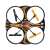 Carrera RC Quadcopter X2 drón, fekete és narancssárga, felülnézet