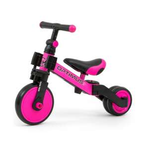 Milly Mally Optimus Pink 3-in-1 Dreirad als Laufrad - Elektrofahrzeug, Dreiräder, Laufräder und Kinder-Roller