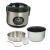 Solis Rice Cooker DUO Reiskocher und Dampfgarer, Kapazität 1,2 l / 6 Portionen, digitales Display und Timer, Dampf- und Heizfunktion, Edelstahl 95178421