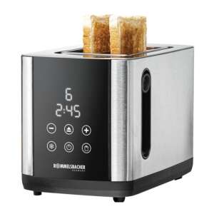 Rommelsbacher Sunny TO 850 Toaster, silber und schwarz, mit digitalem Display und 9 Bräunungsstufen - Wasserkocher, Sandwichmaker, Standmixer, Toaster und Entsafter für Obst und Gemüse, Pressen