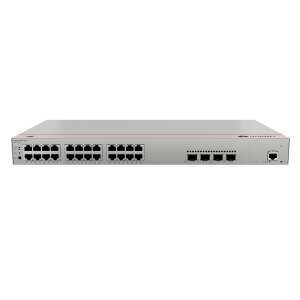 Huawei S220-24P4X Gigabit PoE+ Switch, widok z przodu - Przełącznik