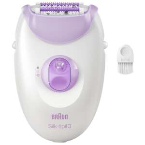 Braun Silk-épil 3 epilator, white and purple, with a brush - Electronic