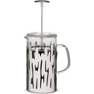 Alessi Barkoffee francia press kávégép, rozsdamentes acél, üveg, egyedi mintával - Alessi