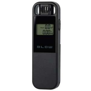 Blow 3300 Alkoholtester - Schwarz, digitaler Alkoholtester mit Display, das den BAK-Wert und das Batteriesymbol anzeigt - Alkoholtester