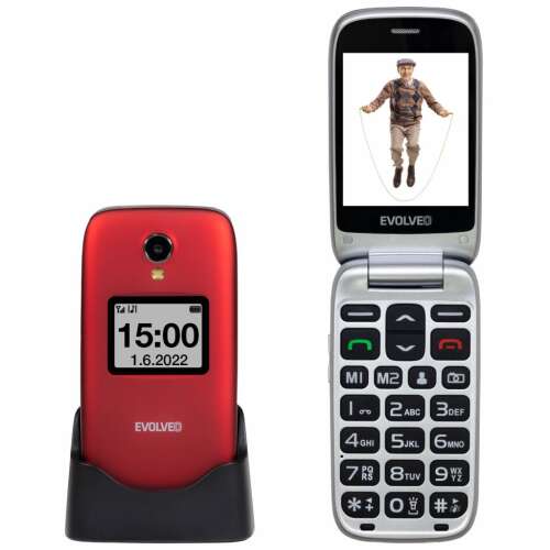 Evolveo EasyPhone FS Kihajtható telefon - Piros
