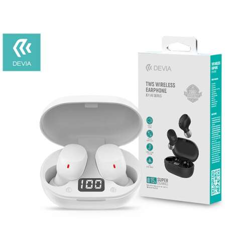 Devia ST351020 Bluetooth v5.0 Joy A6 Series TWS with Charging Case, fekete sztereó headset