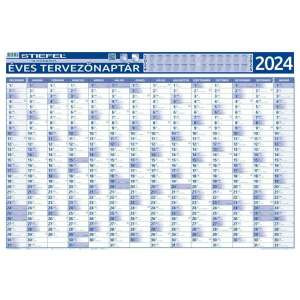 2024-es Stiefel falinaptár, 14 hónap, kék tollal, 70x100 cm - Tervezőtábla