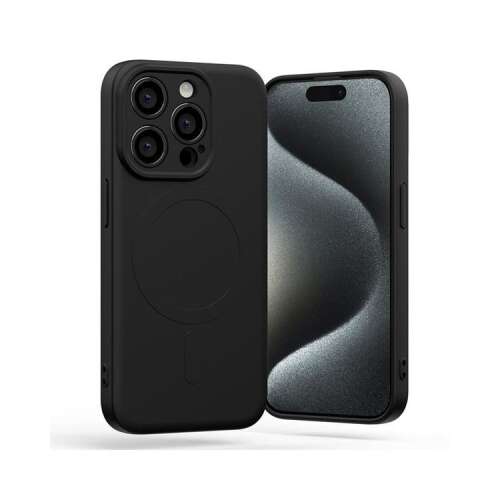 Husă neagră Mercury Semi-Silicon MagSafe pentru iPhone 15 Pro