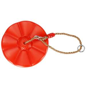 Red round swing seat for Springos rope descent set - Outdoor Swing