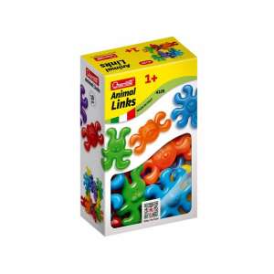 Set de construcție Quercetti Animal Links cu 18 piese pentru copii, cu figurine colorate în formă de animale care se conectează între ele - Quercetti Jocuri de constructie - Lego