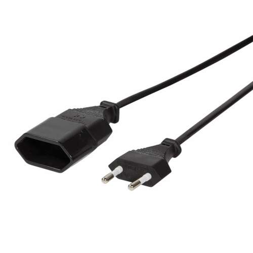 Logilink Power Cord, Extension Euro/M -Euro/F, 2.0m, black (CP123)