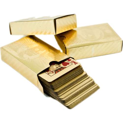 Műanyag arany játékkártya - $$$ dollár