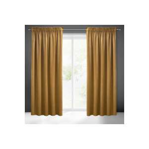 Sibel Pierre Cardin mézsárga bársony függönyök, 140x270 cm, ablakon lógnak - Pierre Cardin