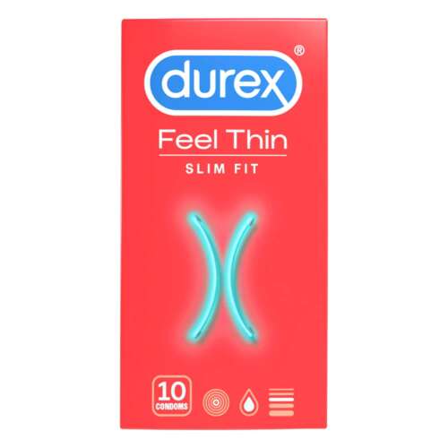 Durex Feel Thin Slim Fit - prezervative cu senzații realiste (10 buc)