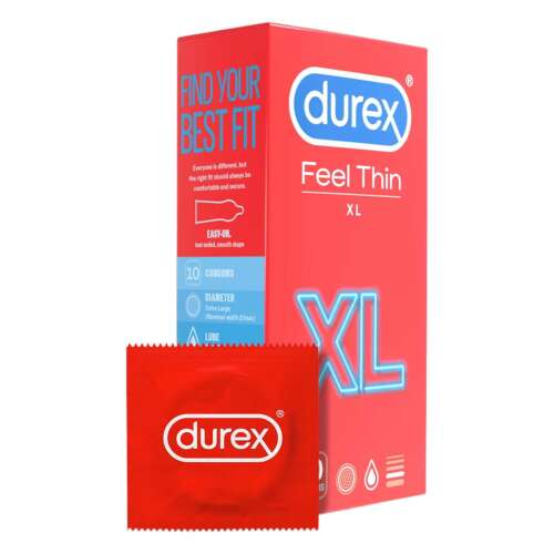 Durex Feel Thin XL - prezervative cu senzații realiste (10 buc)