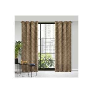 Pierre Cardin Goja bársony sötétítő függöny kávébarna színben, 140x250 cm, csillogó mintával - Pierre Cardin