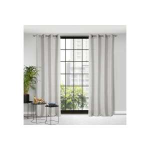 Anita ezüst öko stílusú függöny laza szövettel, 140x250 cm, nappali dekoráció - Anita