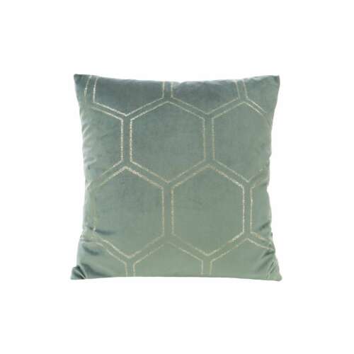Menta színű bársony párnahuzat arany méhsejt mintával, Blink12 márka