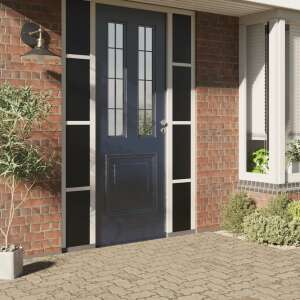 vidaXL 5 db matt fekete PVC statikus ablakfólia ajtóra szerelve - Üvegfólia