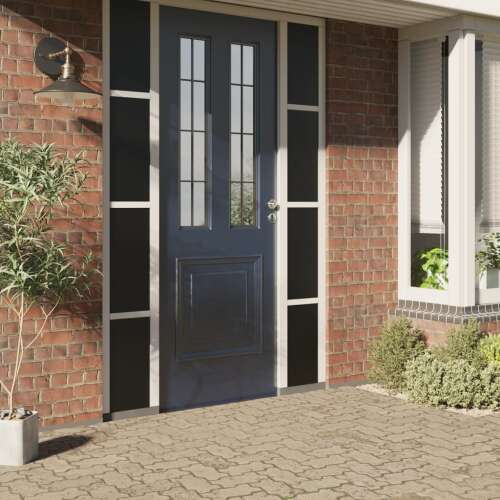 vidaXL 5 db matt fekete PVC statikus ablakfólia ajtóra szerelve