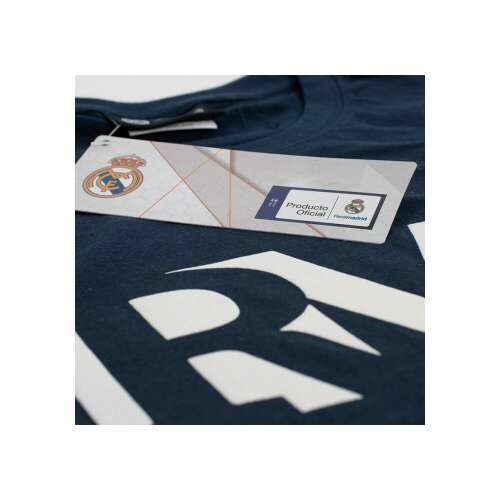 A nagybetűs Real Madrid kerek nyakú póló - L
