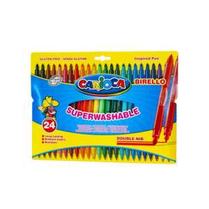 Carioca Birello Superwashable Filzstifte mit Doppelspitze, 24 Farben - Zeichengeräte