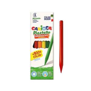 Creioane Carioca Plastello Super Resistente, set de 6, design italian, lavabile, durabile, culori vibrante - Creioane cerate