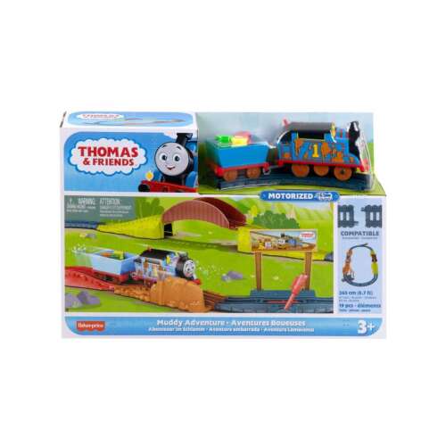 Fisher-Price Tomek i Przyjaciele Błotnista Przygoda Zmotoryzowany Zestaw Kolejowy