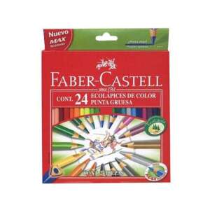 Faber-Castell ECO Buntstifte, 24er Pack, dicke Mine, dreieckige Form - Stifte & Bleistifte