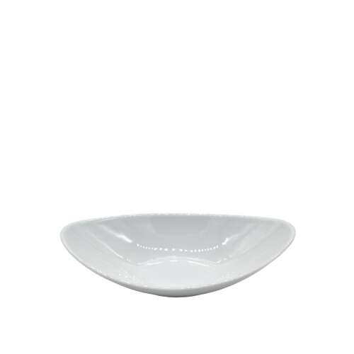 Fehér ovális tál, 24 cm