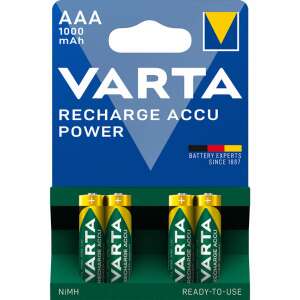 Varta power AAA R03 Ni-MH 1000mAh Ni-MH újratölthető akkumulátor mikro ceruza elem 4 db 95269252 