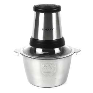 Tocator electric Sokany SK-7002A, 700 W, 4 lame din otel inoxidabil de inalta calitate, 2L, recipient din Inox, Negru