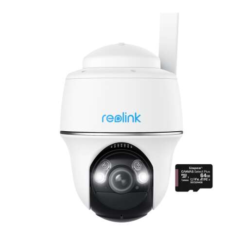 Reolink Go PT Ultra 4G LTE security camera with 64GB microSD card