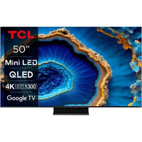 TCL 50C805 50", 4K UHD Fekete Smart QlED MiniLED TV