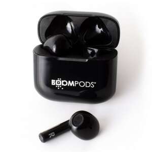 Boompods Compact Buds TWS Bluetooth sztereó headset töltőtokkal, fekete - Boompods