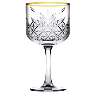 Egy darab Pasabahce Timeless borospohár arany szegéllyel - Pasabahce