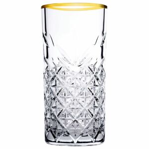 Elegáns Pasabahce Timeless magas pohár arany szegéllyel - Pasabahce